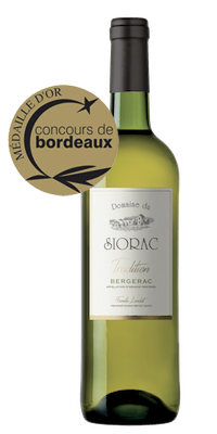 Médaille Or Blanc Sec AOC Bergerac 2016 Domaine du Siorac
