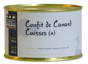 produits du terroir - 4 cuisses de canard confit