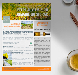 Lettre aux amis du Domaine du Siorac automne hiver 2024 2025