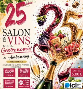 Le 25ème Salon des Vins & de la Gastronomie d’Ambonnay s'ouvre précisément ce week-end, du vendredi 16 au dimanche 18 octobre 2026. Organisé chaque année par l'Amicale des Sapeurs-Pompiers, cet événement convivial transforme la Salle Dom Pérignon d'Ambonnay (Marne) en un véritable temple des saveurs